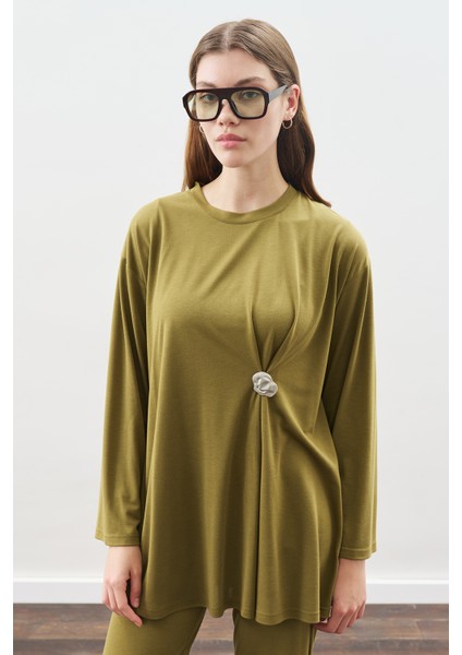 Düğüm Tasarımlı Pantolonlu Takım Yeşil fiyatları