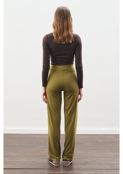 Düğüm Tasarımlı Pantolonlu Takım Yeşil