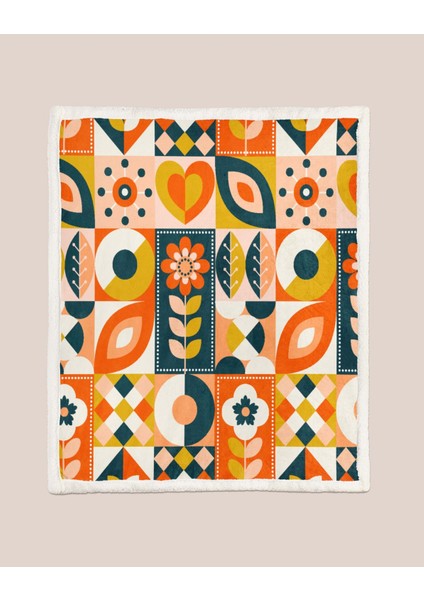 Desenli Sherpa Kalın Tv Battaniyesi