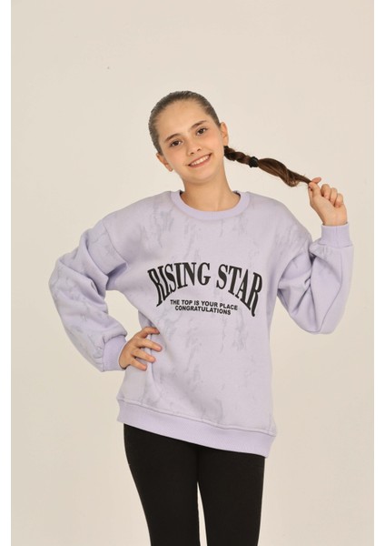 Kız Çocuk Rısıng Star Baskılı Sweatshirt modelleri