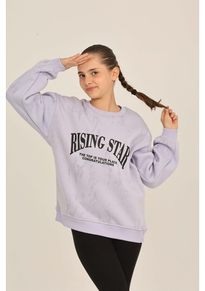 Kız Çocuk Rısıng Star Baskılı Sweatshirt fırsatları