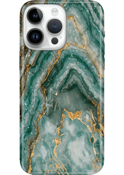 iPhone 15 Pro Max Kılıf Desenli Baskılı Tpu Rubber Kapak Granit