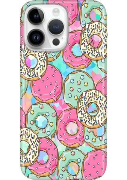 iPhone 15 Pro Max Kılıf Desenli Baskılı Tpu Rubber Kapak Donut