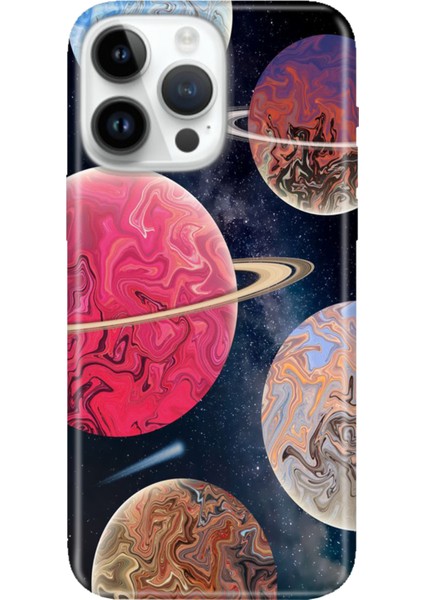 iPhone 15 Pro Max Kılıf Desenli Baskılı Tpu Rubber Kapak Go Space