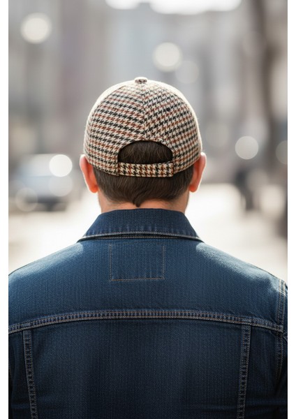 Erkek Kazayağı Desenli Kalın Kumaşlı Astarlı Cap Şapka CP240 modelleri