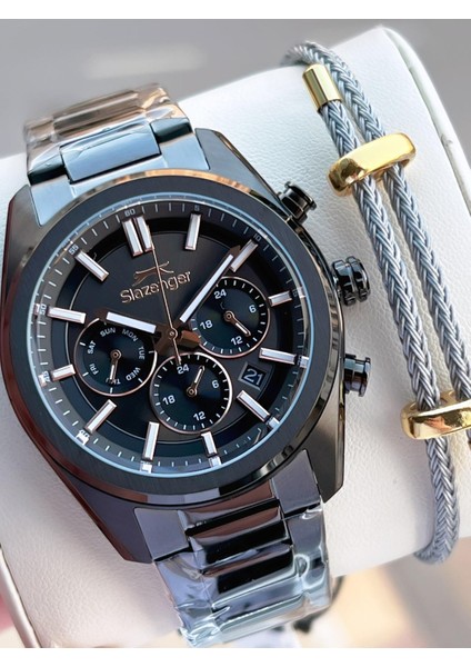 Italyan Tasarım Bileklik Hediyeli 2 Yıl Garantili 10 Atm Çelik Erkek Kol Saat ESL.Y2554.5