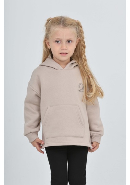 Kız Çocuk Kalp Baskılı Sweatshırt modelleri