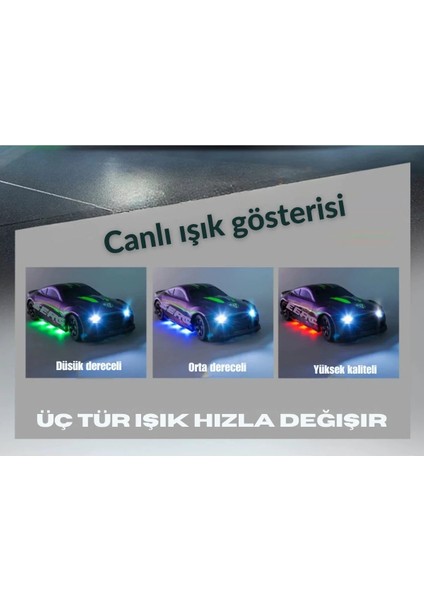 Uzaktan Kumandalı Şarjlı Sesli LED Işıklı Yede Lastikli Rc 4x4 Drift Atan 12 Km/h Yapan Araba 30 cm fırsatları