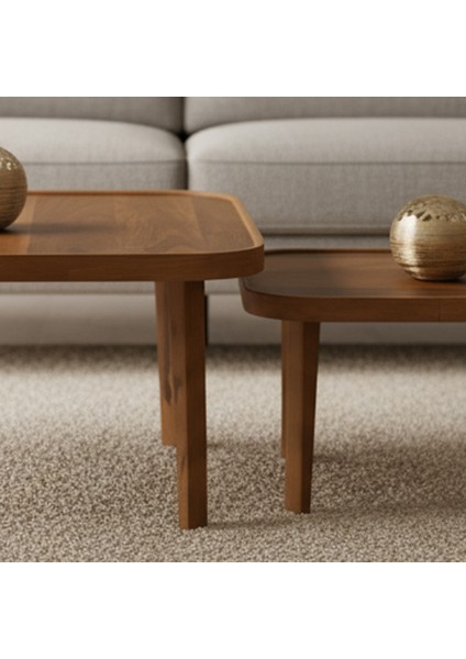 Pera Orta Sehpa Ikili Set Ceviz fırsatları