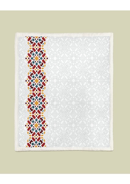 Desenli Sherpa Kalın Tv Battaniyesi