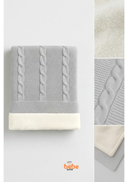 Içi Peluş Polar Triko Örgü Bebek Battaniyesi Kalın,yumuşak,saç Örgü Desenli Polar Bebek Battaniyesi
