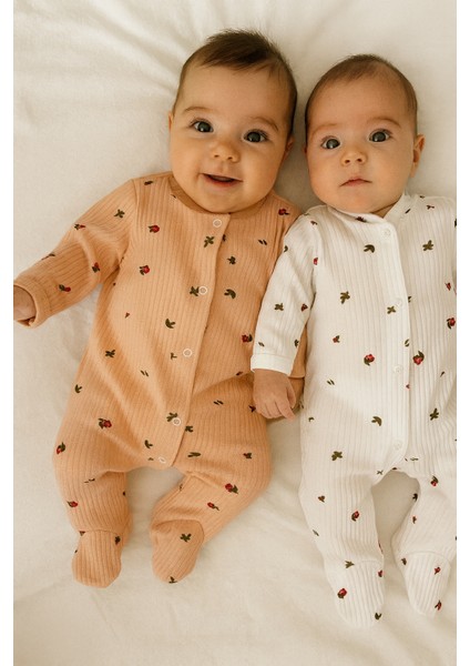 2'li Desenli Tulum&hastane Çıkışı Yenidoğan Baskılı Tulum