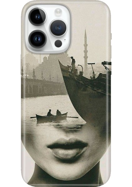 iPhone 15 Pro Max Kılıf Desenli Baskılı Tpu Rubber Kapak Istanbul