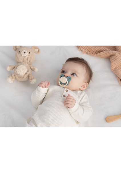 Palyaço ve Kelebek Emzik No:3 Bebek Pastel Mavi & Nehir Yeşili - Emzik Kutusu Hediye indirimleri