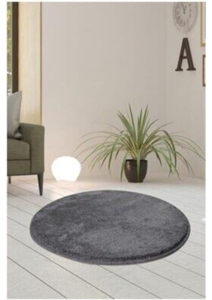 Sarar Antrasit Yuvarlak Kaymaz Post Halı
