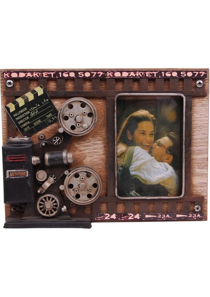 Dekoratif Metal Çerçeve Sinema Projektörü Dekorlu ( 25 Is )