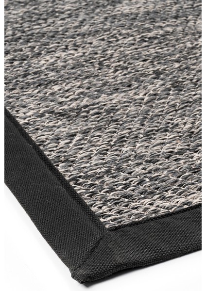 Dokuma Balık Sırtı Sisal Kolay Temizlenir Mutfak Antre Oturma Odası Siyah Kumaş Bordürlü Özel Halı fırsatları