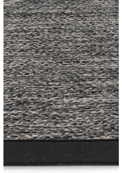 Dokuma Balık Sırtı Sisal Kolay Temizlenir Mutfak Antre Oturma Odası Siyah Kumaş Bordürlü Özel Halı
