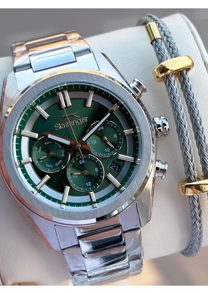 Italyan Tasarım Bileklik Hediyeli 2 Yıl Garantili 10 Atm Çelik Erkek Kol Saat ESL.Y2554.6