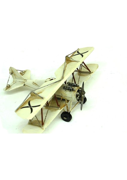 Dekoratif Metal Uçak Çift Kanatlı