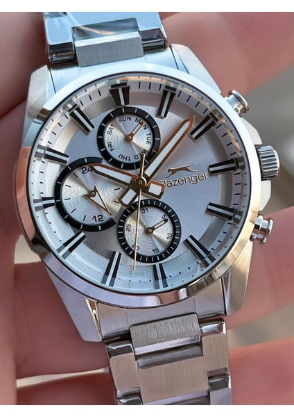 Italyan Tasarım Bileklik Hediyeli 2 Yıl Garantili 10 Atm Çelik Erkek Kol Saat ESL.Y2522.1 fırsatları