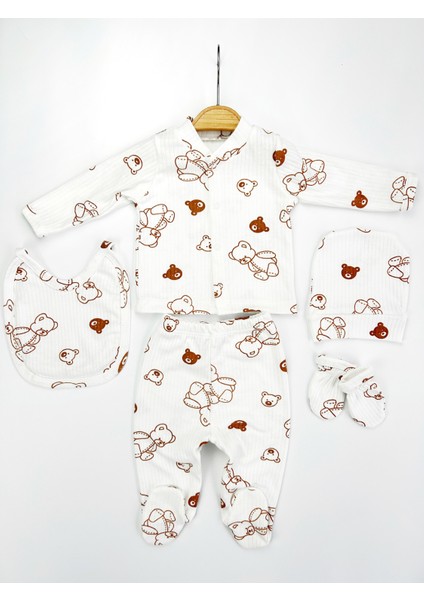 5'li Desenli Hastane Çıkışı Baskılı Yenidoğan Set fiyatları