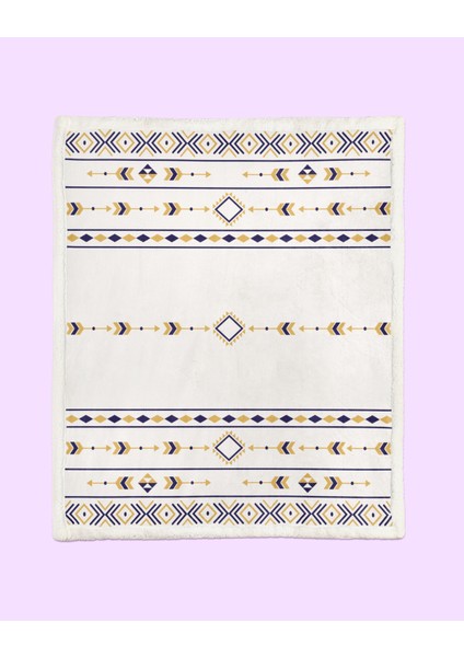 Desenli Sherpa Kalın Tv Battaniyesi