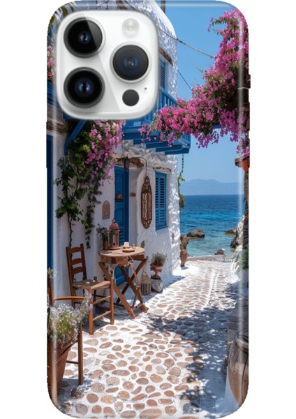 iPhone 15 Pro Max Kılıf Desenli Baskılı Tpu Rubber Kapak Bodrumda Aşk