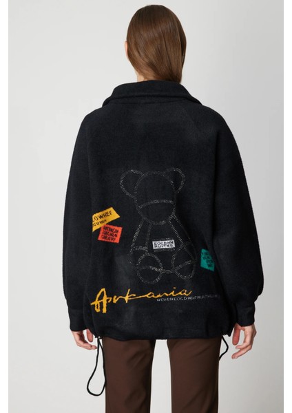 Arkası Desenli Taşlı Dik Yaka Hırka 60945-26K indirimleri