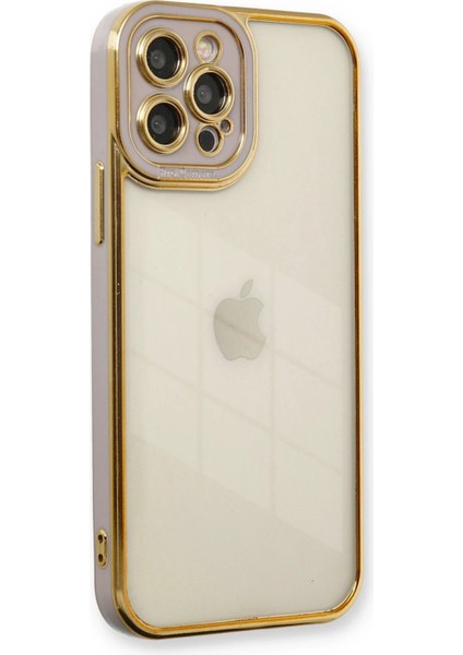 OMR02 iPhone 12 Pro Max Kılıf Liva Lens Silikon - Lila