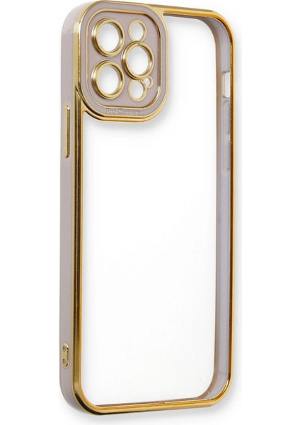 OMR02 iPhone 12 Pro Max Kılıf Liva Lens Silikon - Lila fırsatları