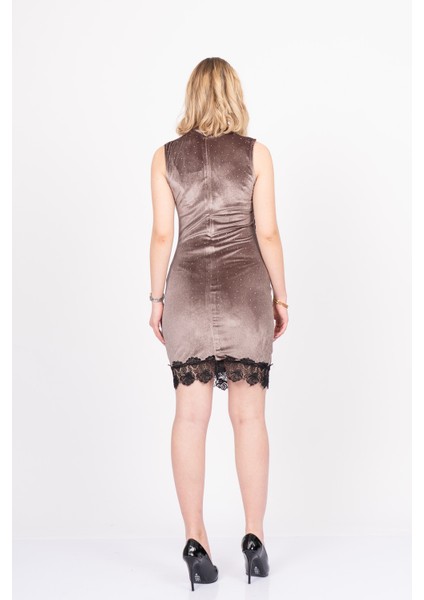 Velvet Lace Elegance – Premium Kadife Güpür Taşlı Dress 50344 modelleri