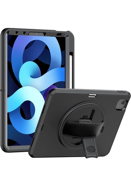 OMR02 iPad 2022 10.9 (10.nesil) Kılıf Hand Strap Tablet Kılıfı - Siyah