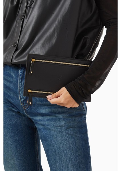 Grained Leather Currency Wallet Çift Taraflı Deri Unisex Cüzdan fiyatları