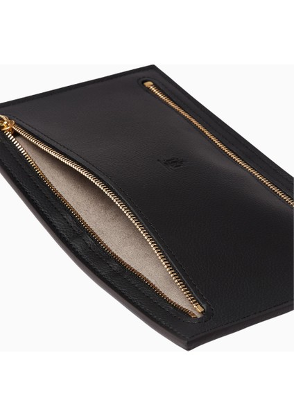 Grained Leather Currency Wallet Çift Taraflı Deri Unisex Cüzdan indirimleri