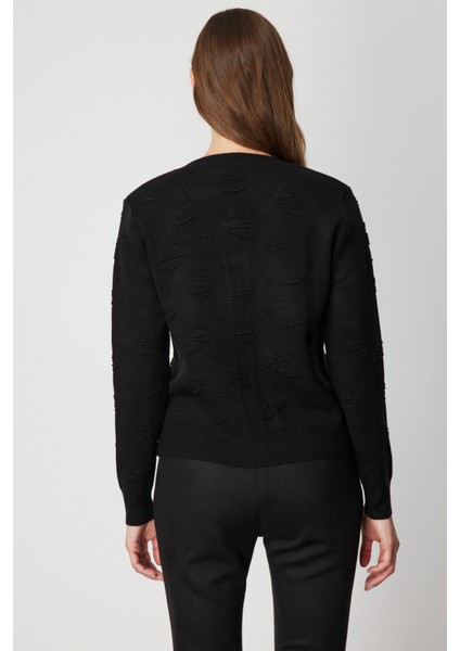 Kabartmalı Sıfır Yaka Hırka 6693-26K fırsatları