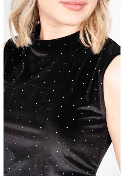 Velvet Lace Elegance – Premium Kadife Güpür Taşlı Dress 50344 modelleri