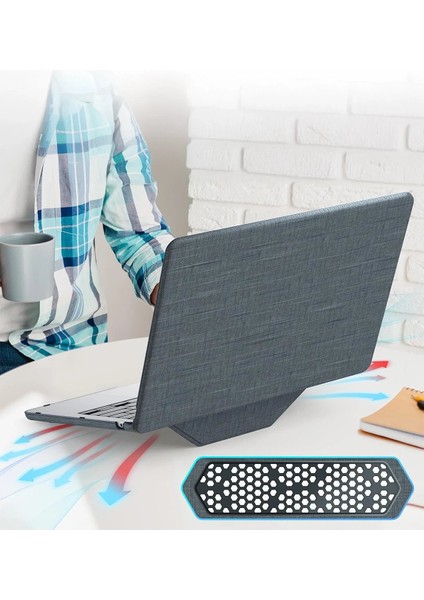 OMR02 Macbook Air 13.6 Macbook Kumaş Kapak - Gri modelleri