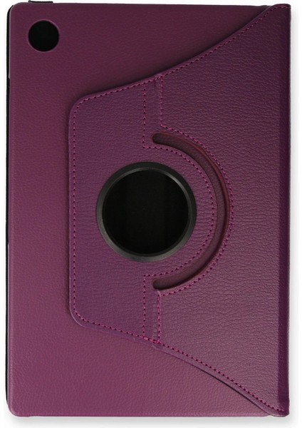 OMR02 Samsung Galaxy Tab A9 Plus Kılıf 360 Tablet Deri Kılıf - Mürdüm