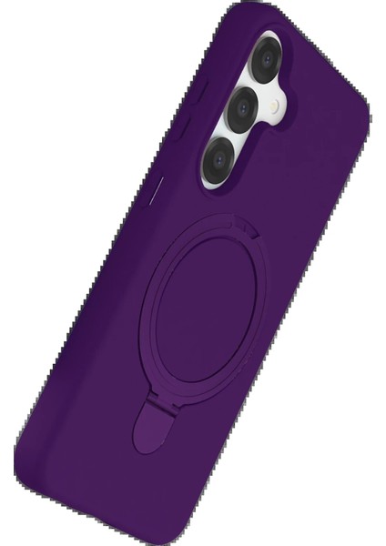 OMR02 Samsung Galaxy S25 Regal Magsafe Standlı Kapak - Derin Mor modelleri