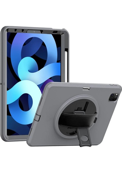 OMR02 iPad Pro 11 (2018) Kılıf Hand Strap Tablet Kılıfı - Gri