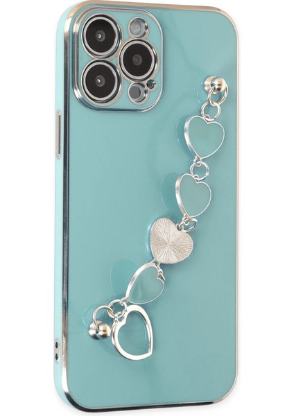 OMR02 iPhone 13 Pro Kılıf Esila Silikon - Su Yeşili