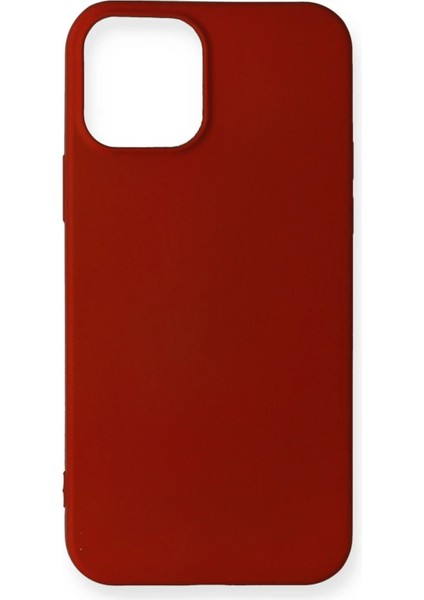 OMR02 iPhone 12 Mini Kılıf First Silikon - Bordo