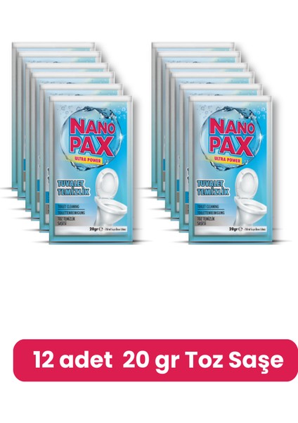 Tuvalet & Klozet Toz Temizlik Saşesi (12 Adet x 20GR) fiyatları