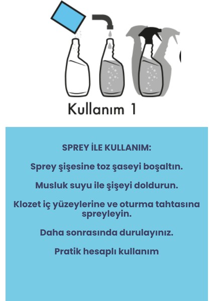 Tuvalet & Klozet Toz Temizlik Saşesi (12 Adet x 20GR) fırsatları