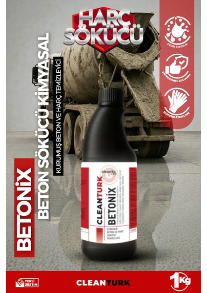 Betonix Beton Sökücü | Beton Mikseri ve Yüzeylerde Hızlı ve Güvenli Temizlik 1 kg