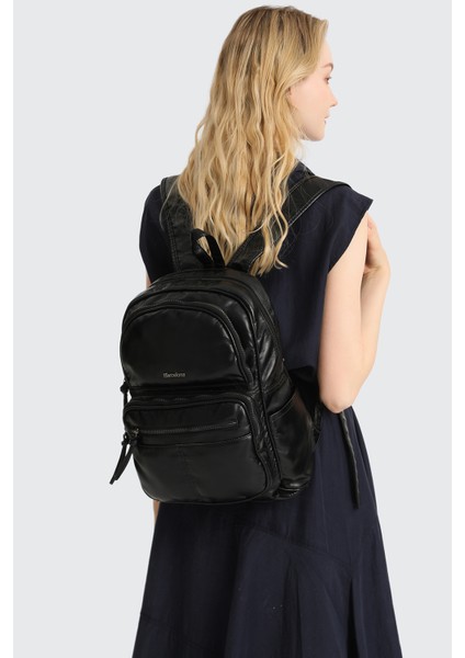 Barcelona Günlük Çok Cepli Orta Boy Kadın Sırt Çantası 1872 Açık Gri indirimleri