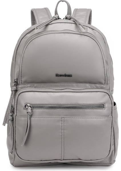 Barcelona Günlük Çok Cepli Orta Boy Kadın Sırt Çantası 1872 Koyu Gri fiyatları