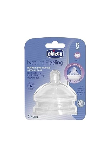 Naturalfeeling Hızlı Akışlı Biberon Emziği (6 Ay+, 2'li)