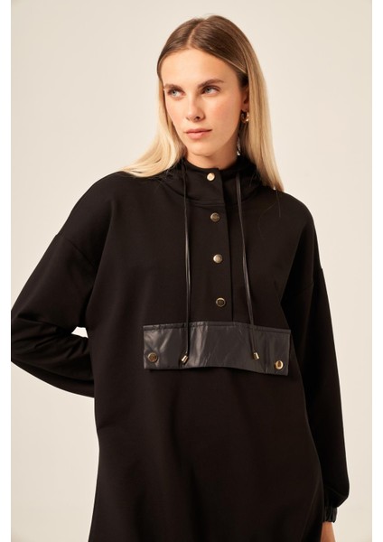 Kadın Kruvaze Düğme Detaylı Yelek Siyah 20763 fırsatları